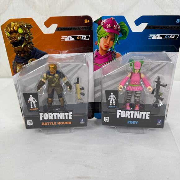 Fortnite Legendary Micro Series 2.5" Zoey and Battle Hound Figure - Picture 4 of 8
